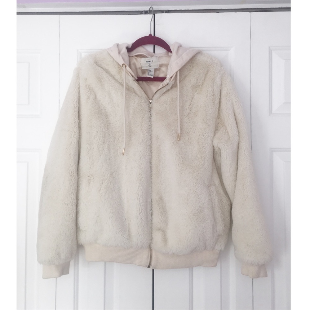 Fluffy White Jacket